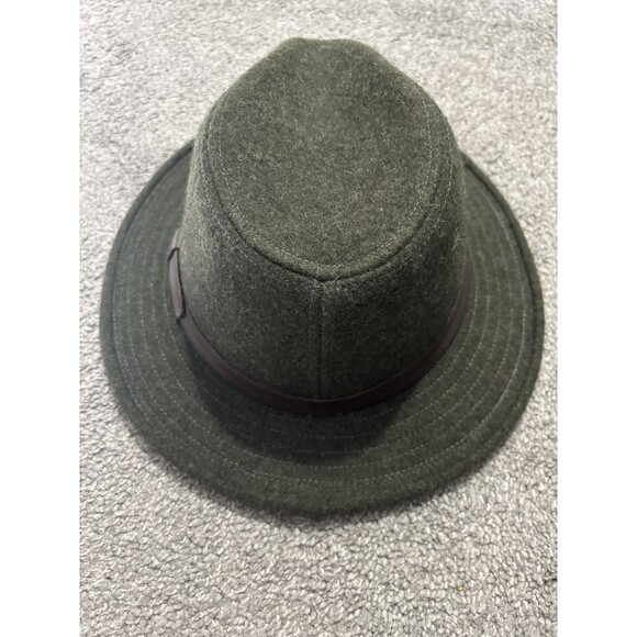 C.C. Filson Wool Fedora Packer Hat Medium Dark Forest Green 100% Virgin Wool - Picture 3 of 7